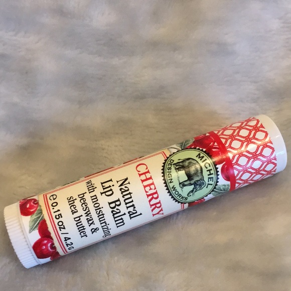 Michel Design Works Cherry Lip Balm NWT .15 oz moisturize shea butter bees wax - Picture 5 of 13